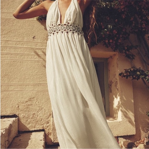 Zara limited edition bloggers favourite beaded cut out metallic thread dress - Picture 3 of 12